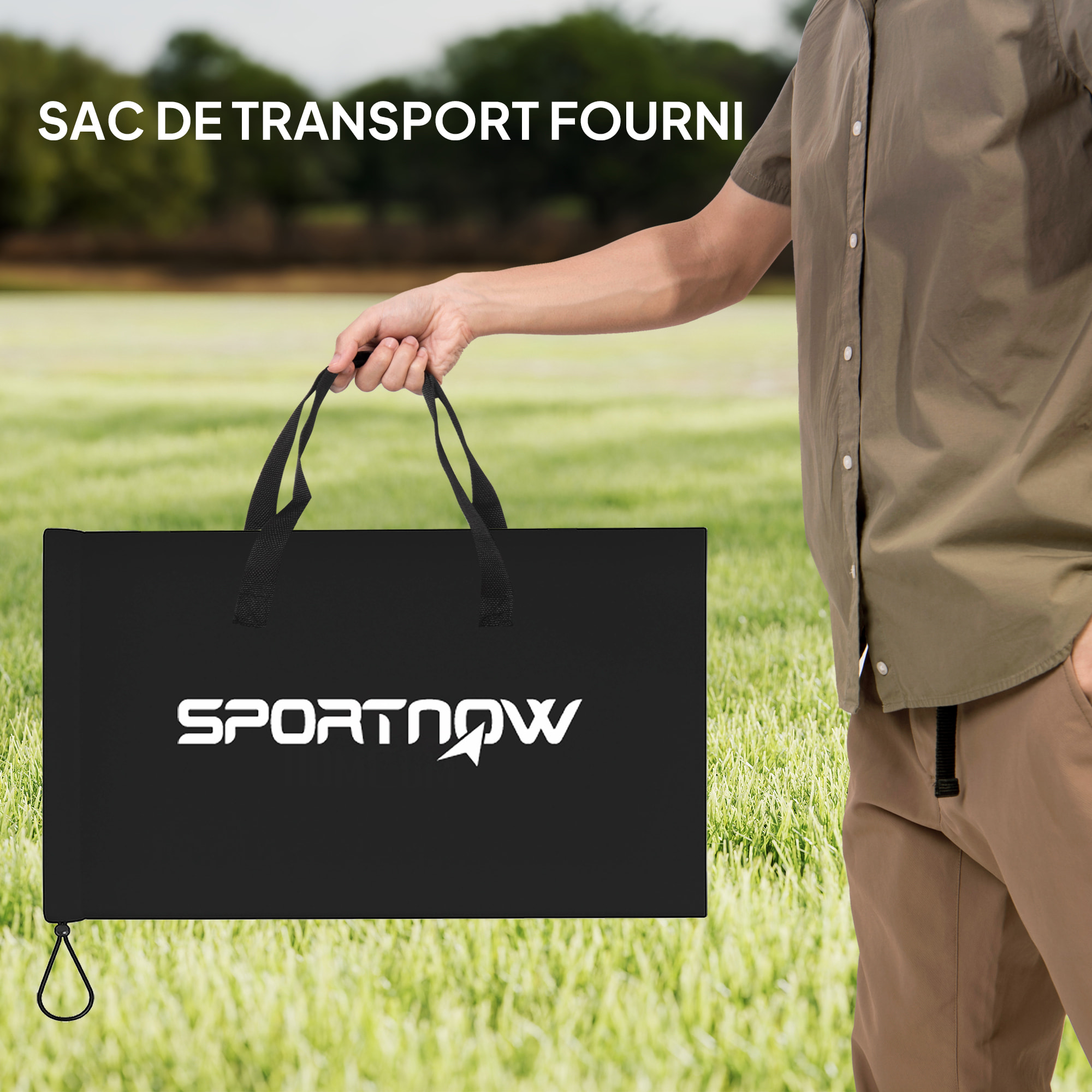 Jeu de plage Spikeball - set complet filet, 3 balles, pompe, sac transport - noir jaune