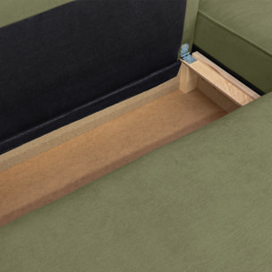 Canapé d'angle convertible 4 places en tissu chenille - LIVIA