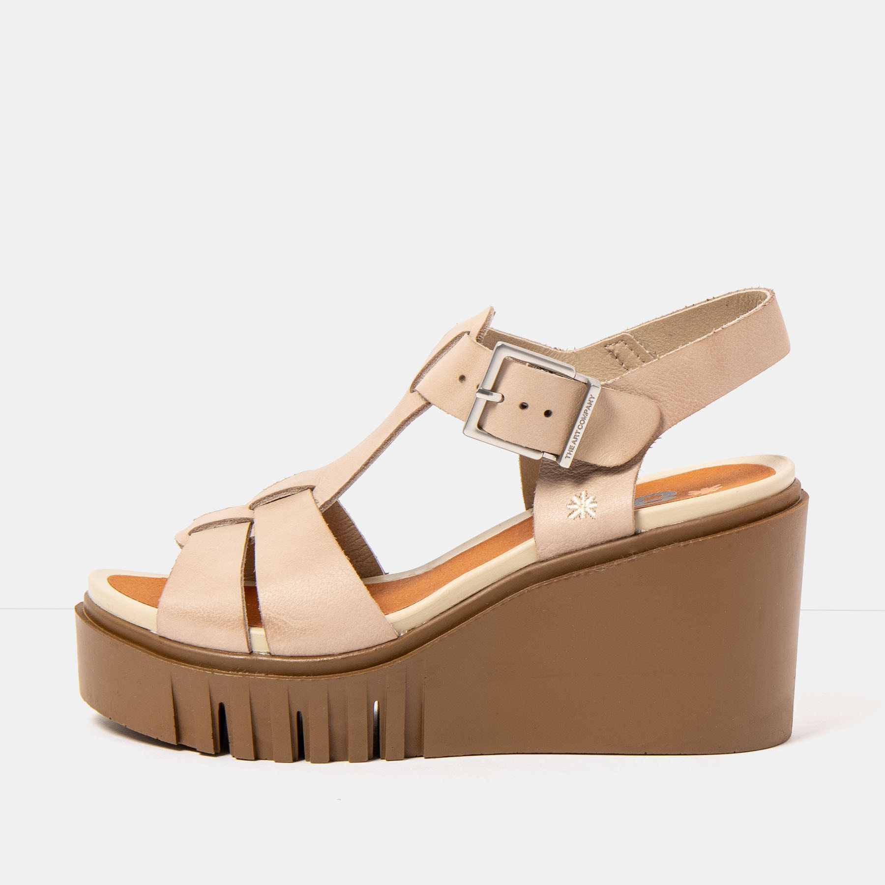 Sandalia de cuña 2084 ROMA CREAM/ CATANIA color Cream