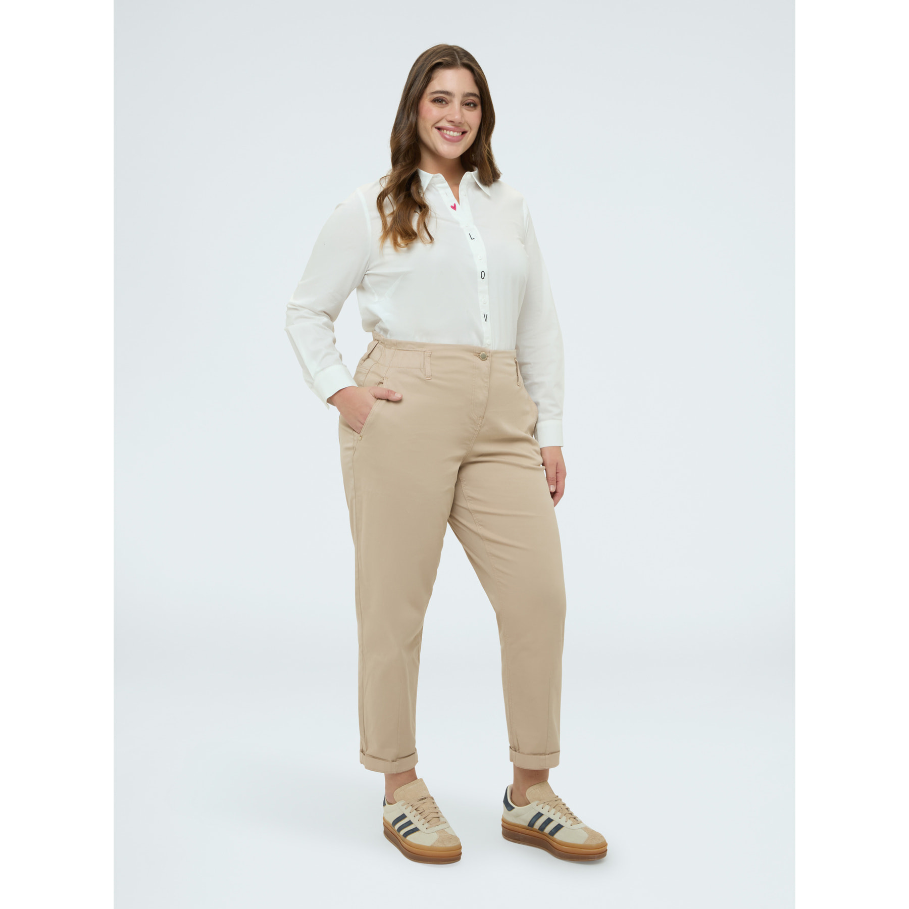 Fiorella Rubino - Pantaloni Balloon in cotone - Beige