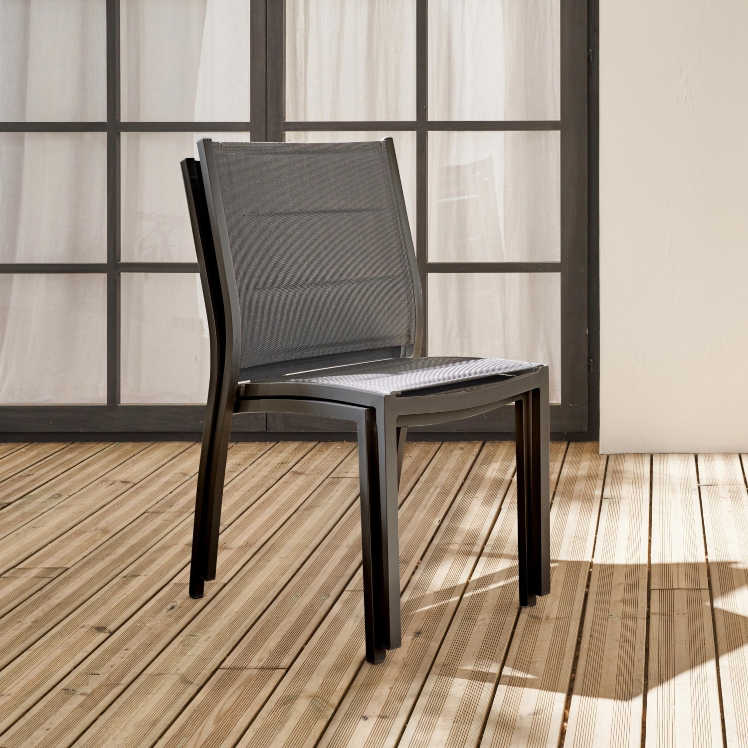 Chaise de jardin empilable aluminium (lot de 2) CHAISES CHICAGO