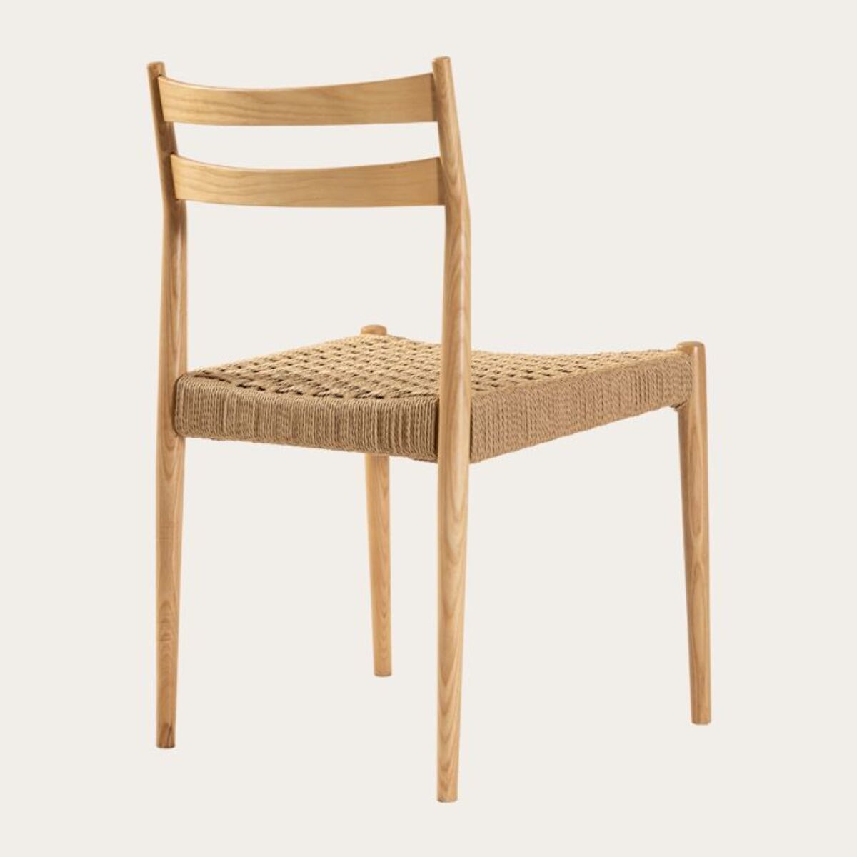 Chaise Eda -bois massif de frêne et corde-couleur naturel 43 x 80 x 48 cm