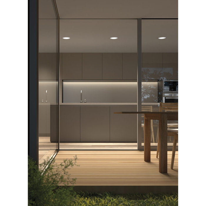 LEDS C4 Downlight Veo Ø161Mm 12W Blanco Neutro - 4000K Cri 82 66.4º On-Off Blanco Ip54