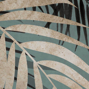 Tableau Affiche illustration feuilles d'areca - 80x30cm Toile imprimée