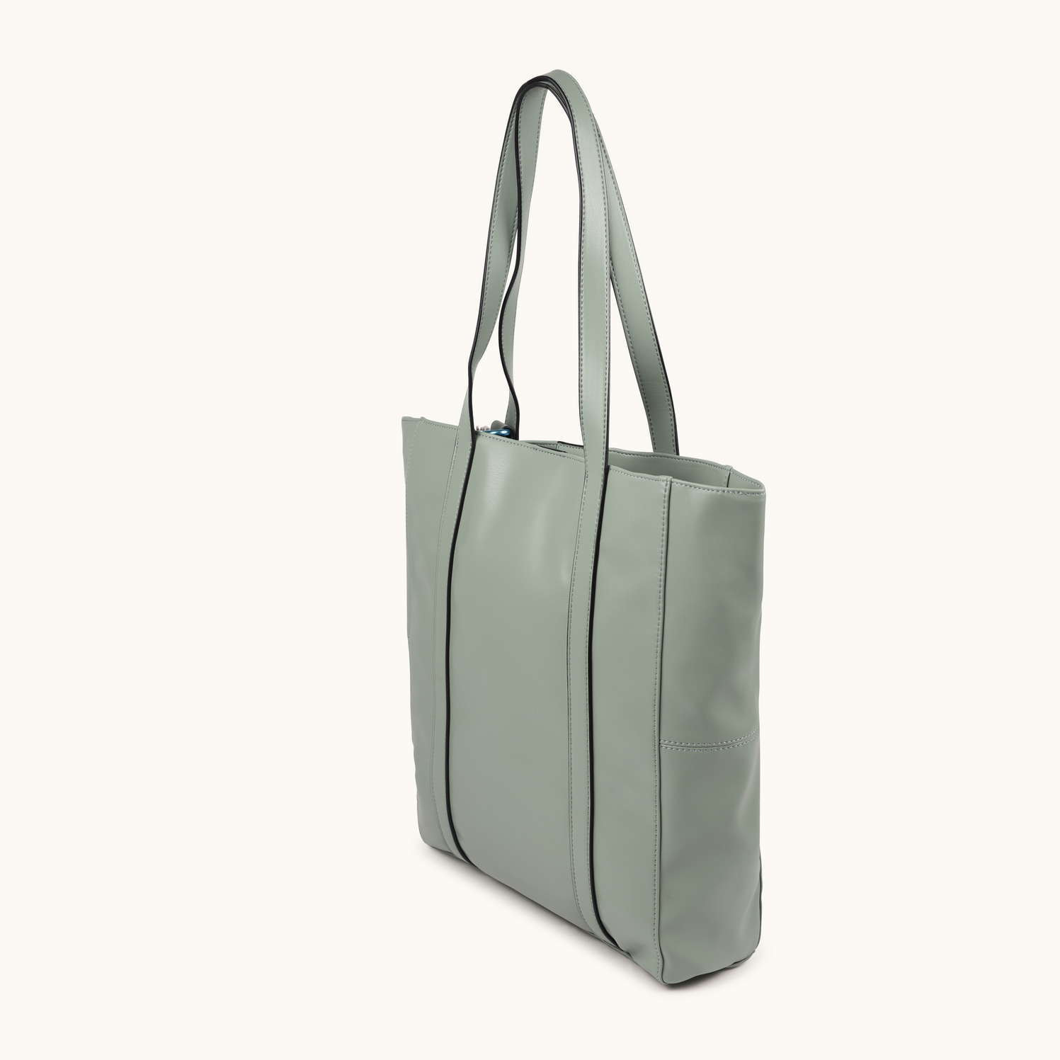Bolso Shopper Verde Agua con Bolsillo Frontal y Charms CHARMS SHOPPER AQUA