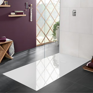Receveur antidérapant Planeo acrylique stone white