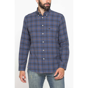 CAMICIA FANTASIA TINTO FILO IN FLANELLA LEGGERA