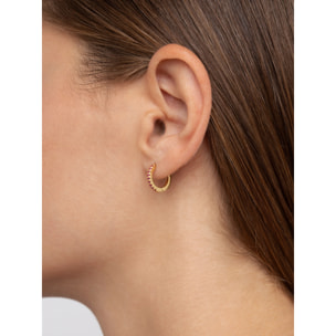 Orecchino Raspberry Argento Placcato Oro