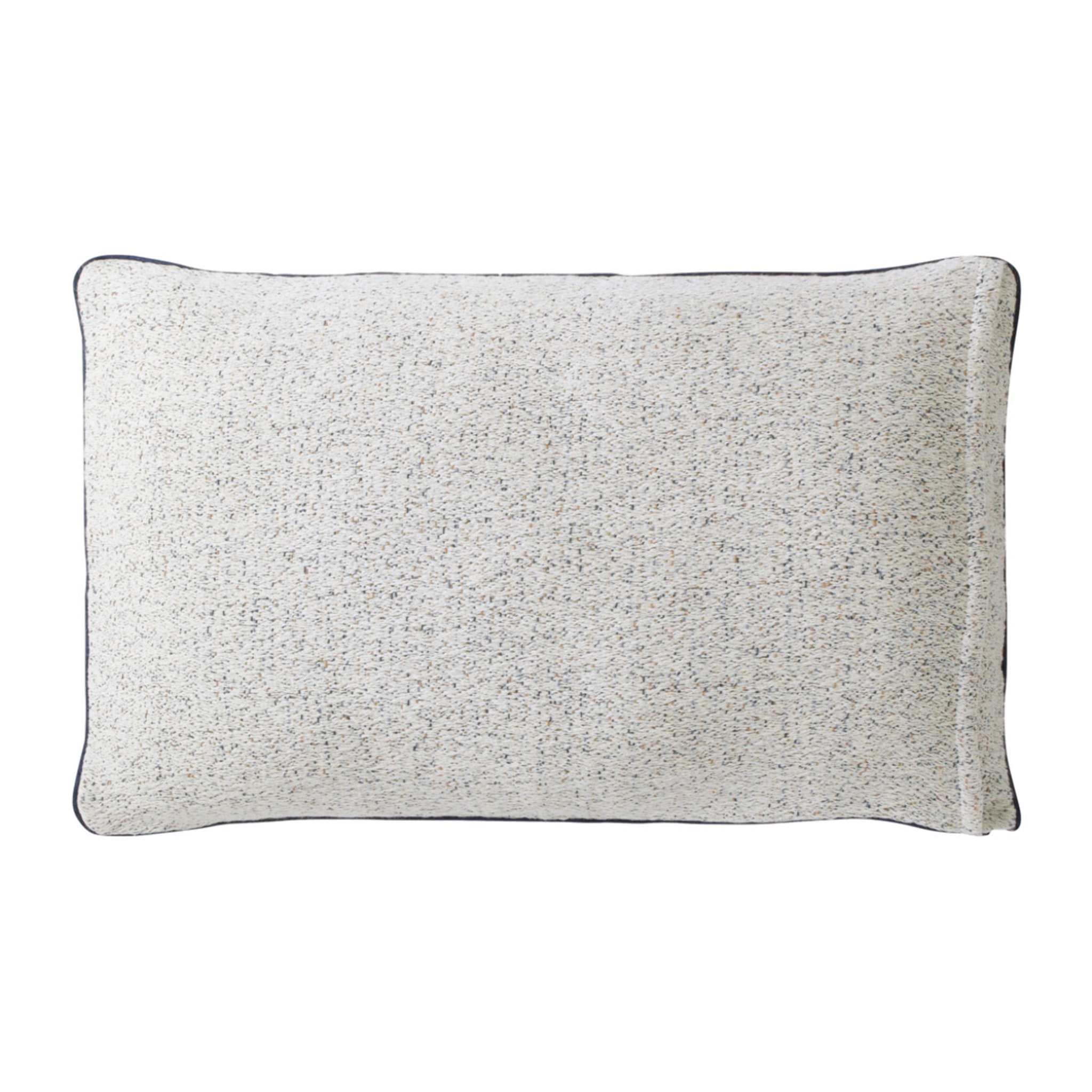 Housse de coussin unie en jacquard de coton, FOLK, Gris
