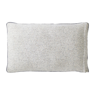 Housse de coussin unie en jacquard de coton, FOLK, Gris