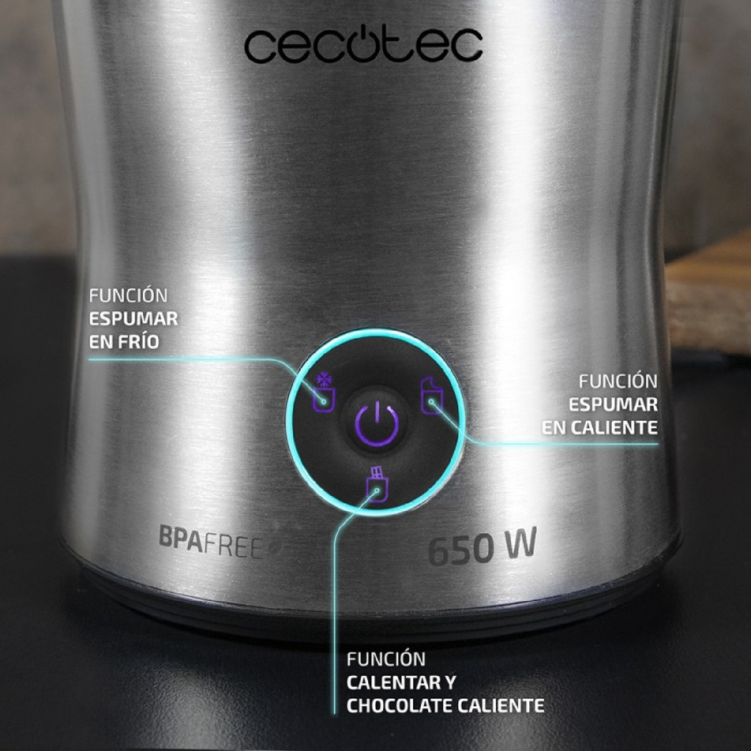 Cecotec Mousseur à lait Power Moca Spume 5000