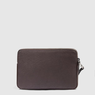 Piquadro Pochette in pelle con portacarte di credito, schermato con protezione RFID