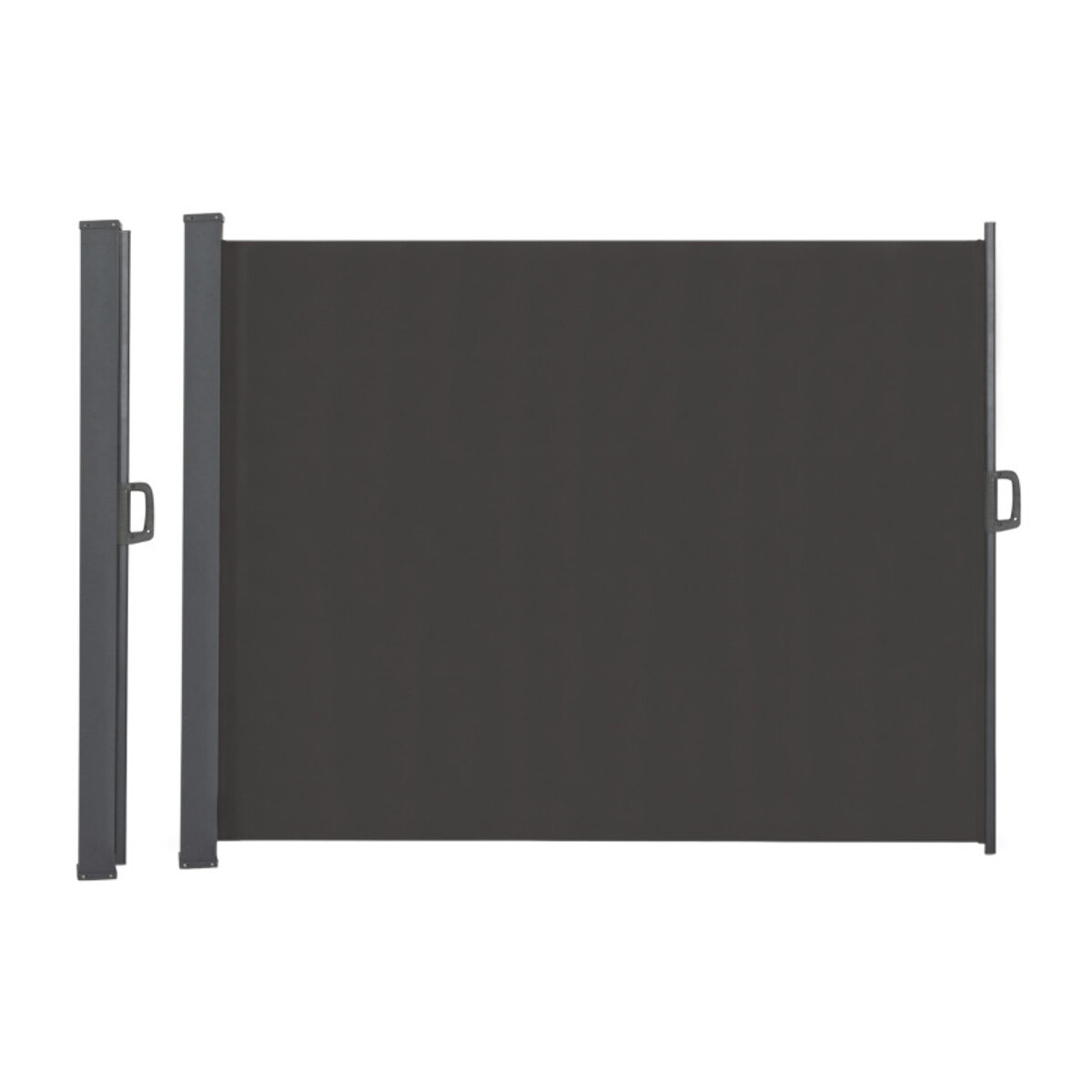 Paravent rétractable 400x200cm gris anthracite
