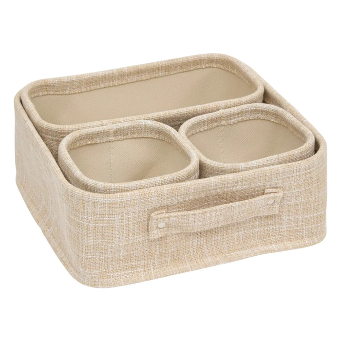 Set 4 paniers beige