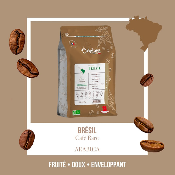 Café Rare Bio - Brésil - Piston 250g