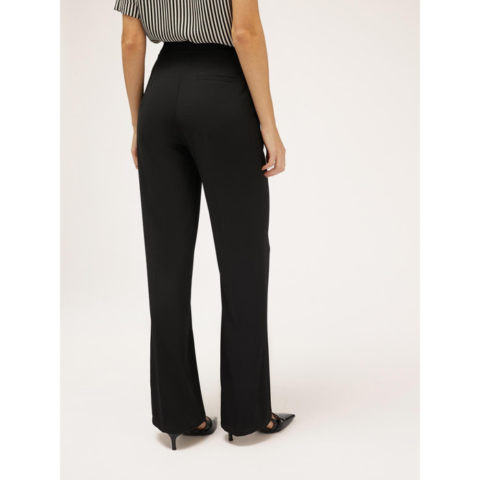 Motivi - Pantalones wide leg vaporosos - Negro