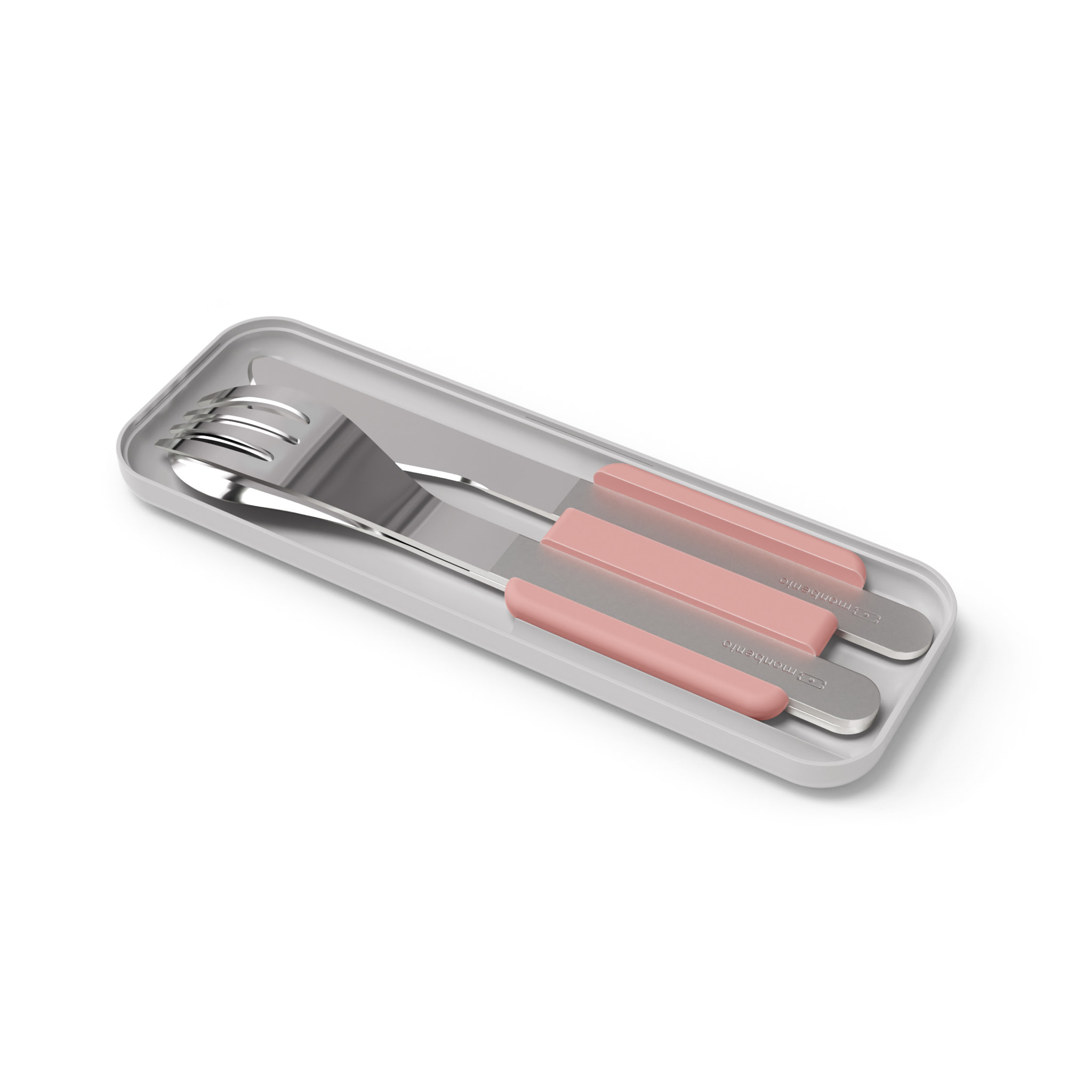 Set repas complet lunch box 2 étages 1L bleu/rose + accessoires