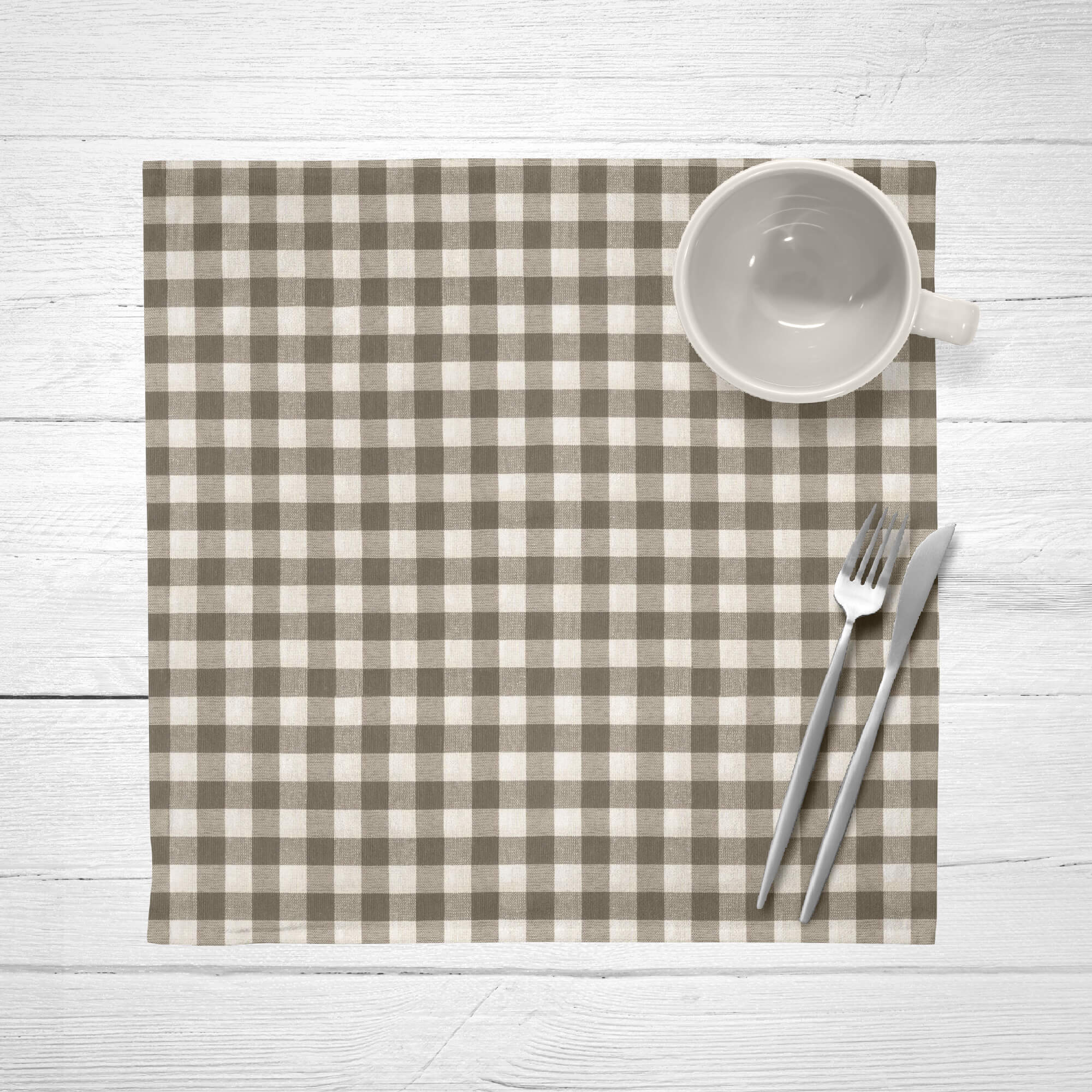 Pack de 2 serviettes Carreaux 150-04 - 45x45 cm