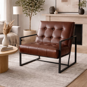Fauteuil Chesterfield – Assise capitonnée – Style élégant