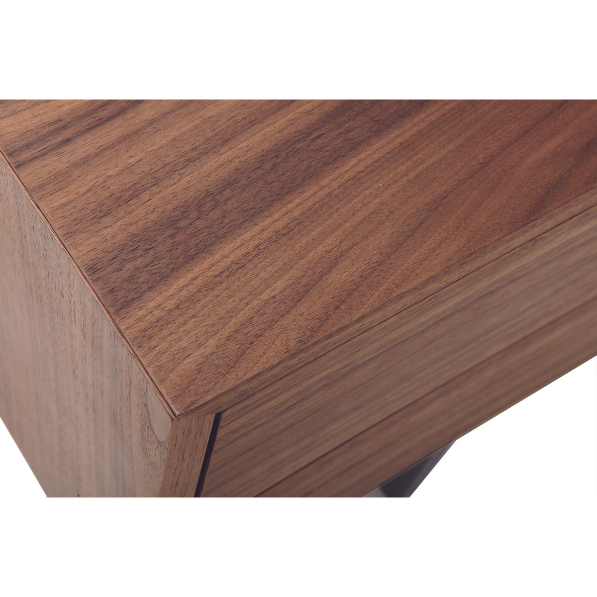 Meuble TV vintage en bois foncé avec rangements fermés L160 cm MANNY