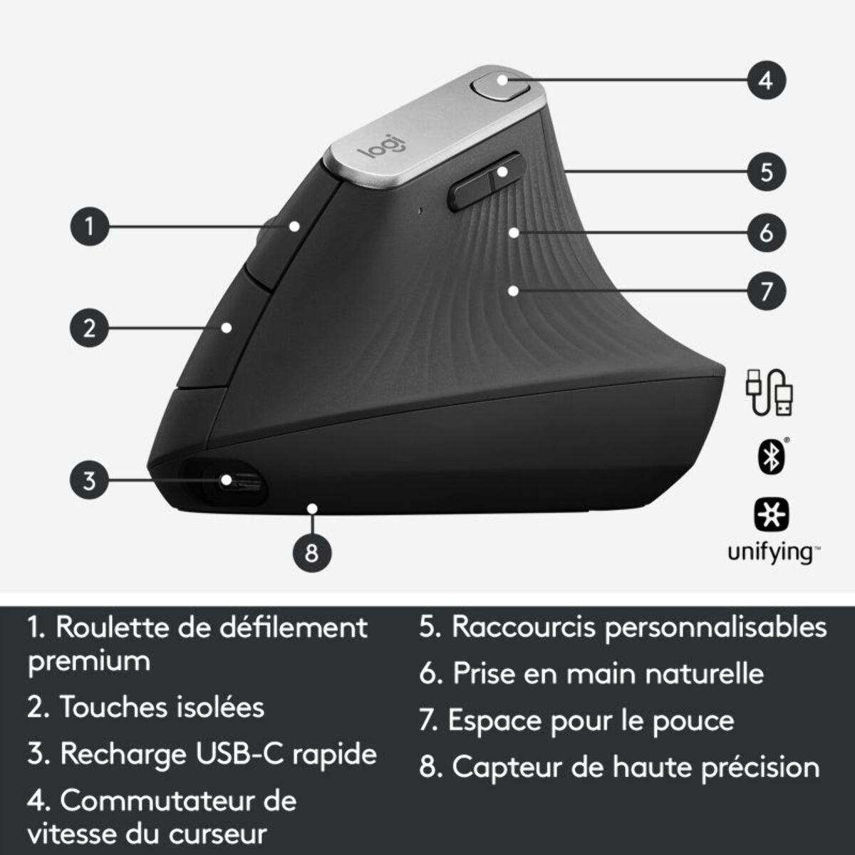 Souris sans fil LOGITECH MX Vertical