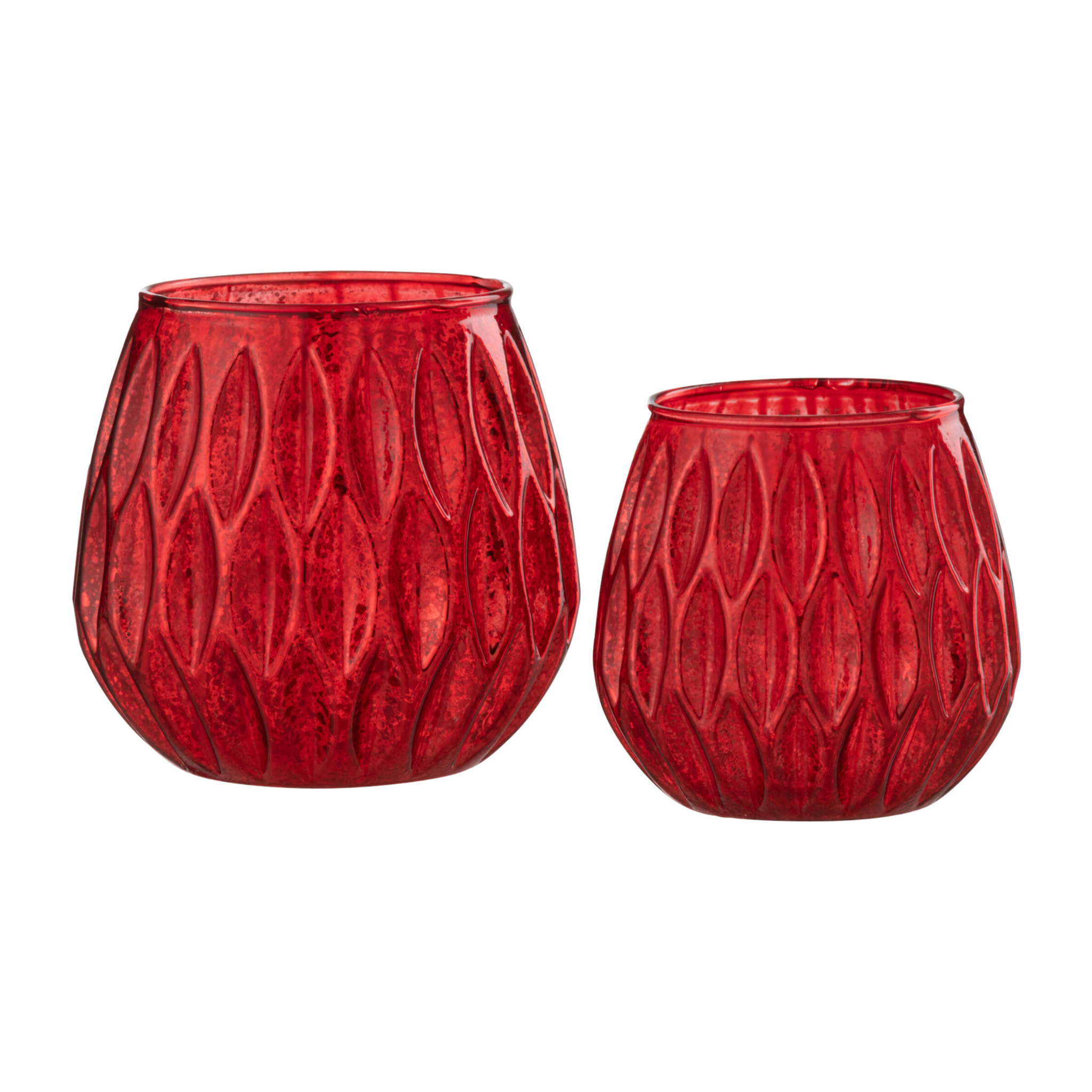 J-Line photophore Motifs - verre - rouge - large - 2 pcs