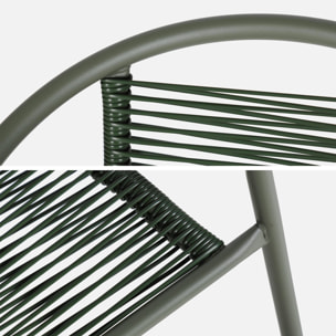 Fauteuil de jardin acier et résine (lot de 4) TONALA