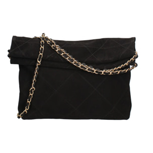 Borsa a spalla da donna Made in Italy - Modello Celeste Elite - Pelle scamosciata - 32.0 x 34.0 x 6.0 cm