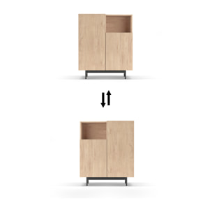 Aparador 1 hueco Printed roble 110x90x34 cm