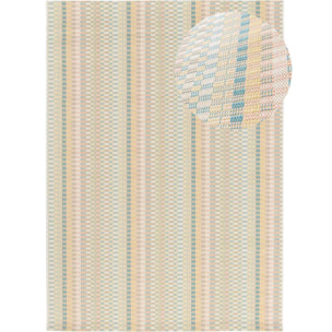 MANILA Alfombra geométrica de exterior-interior en tonos pastel, varias medidas disponibles.