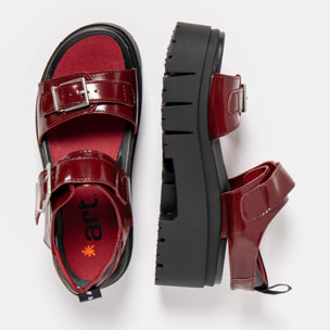 Sandalias 2041 NAPPA SHINNY BURDEOS / LEEDS color Burdeos