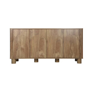 Buffet exotique bois MDF. buffet bas. 4 portes. 2 espaces de rangement et 2 tiroirs intérieurs. L 150 cm