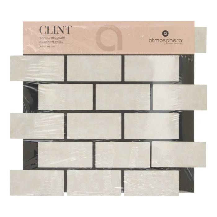 Panneau décoratif mural Clint beige 61x69cm