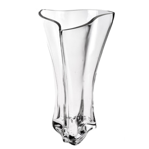 Vaso Smerlato. Altezza 30 Cm - Pezzi 2 - 17,6X30,3X12cm - Colore: Incolore - Bianchi Dino - Vasi E Cont. Vetro, Alzate