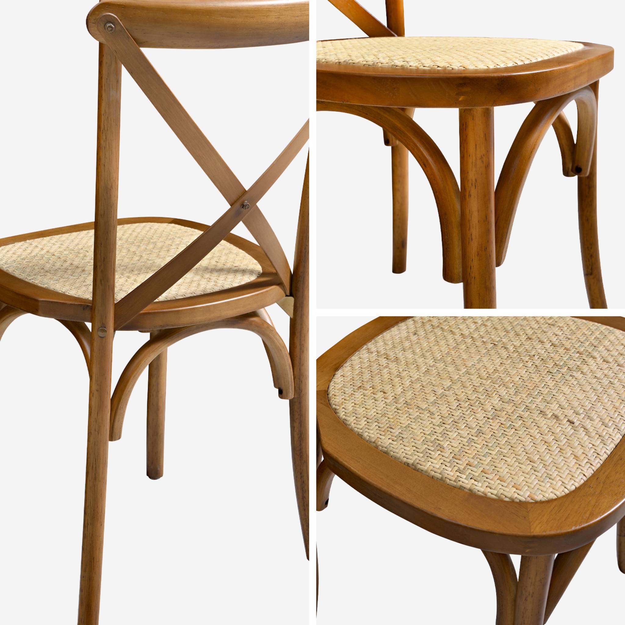 Chaise de bistrot vintage bois (lot de 4) BELLEVILLE