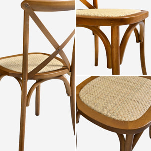Chaise de bistrot vintage bois (lot de 4) BELLEVILLE