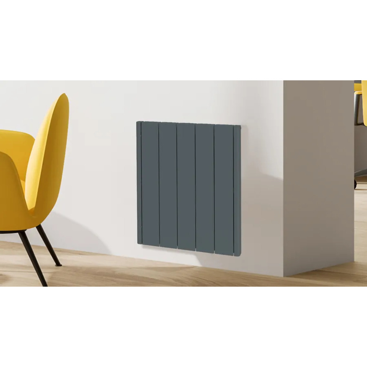 Radiateur Électrique LCD Céramique Gris Anthracite 1000W