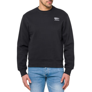 Sudadera MAKALU cuello redondo en algodón Negro