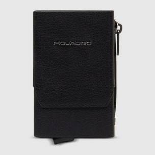 Piquadro Portafoglio compatto con portacarte automatico, porta monete e protezione RFID