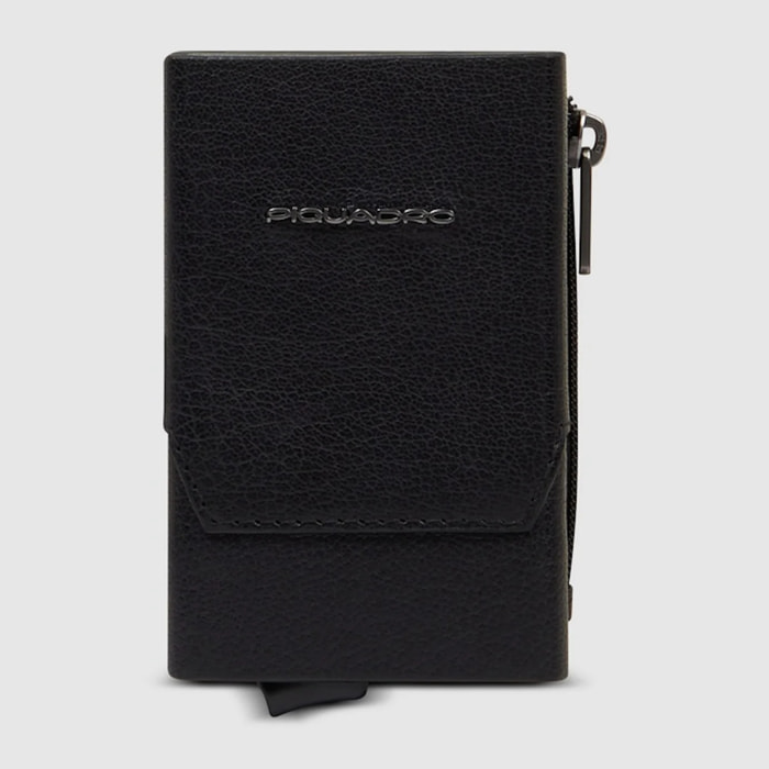 Piquadro Portafoglio compatto con portacarte automatico, porta monete e protezione RFID