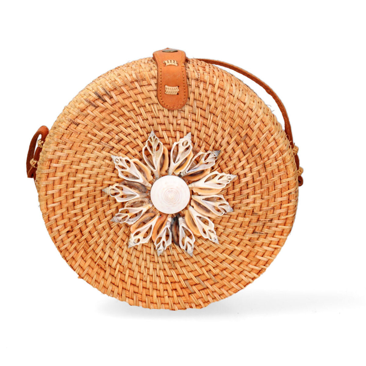 Borsa a tracolla da Donna Jessica in Paglia Intrecciata a mano Prodotto Vegano 20x20x10 cm