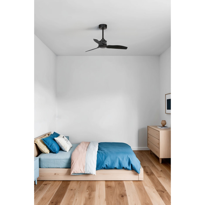 JUST FAN S Ventilatore a soffitto nero opaco81cm