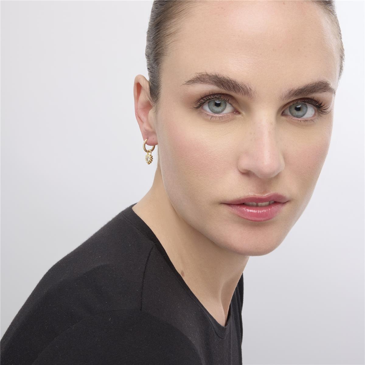 Pendientes acabado oro amarillo de 18k y Circonita Brillante