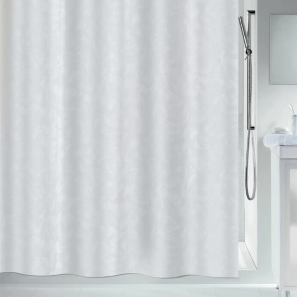 Rideau de douche Polyester PORTO 180x200cm Blanc Spirella