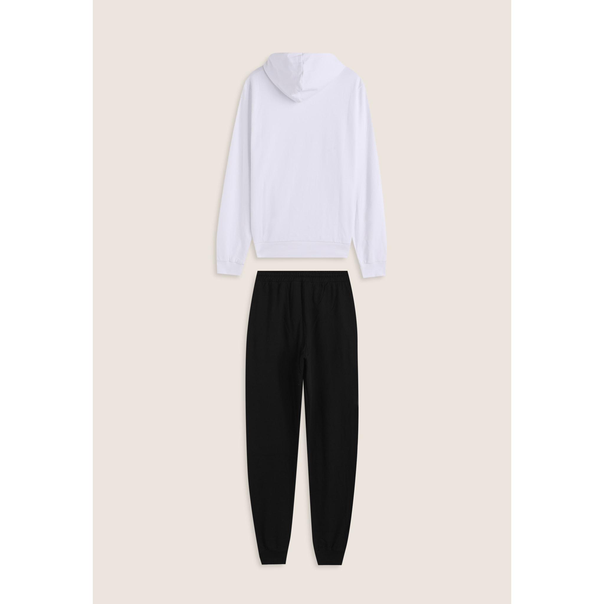 Tuta uomo in cotone con felpa cappuccio