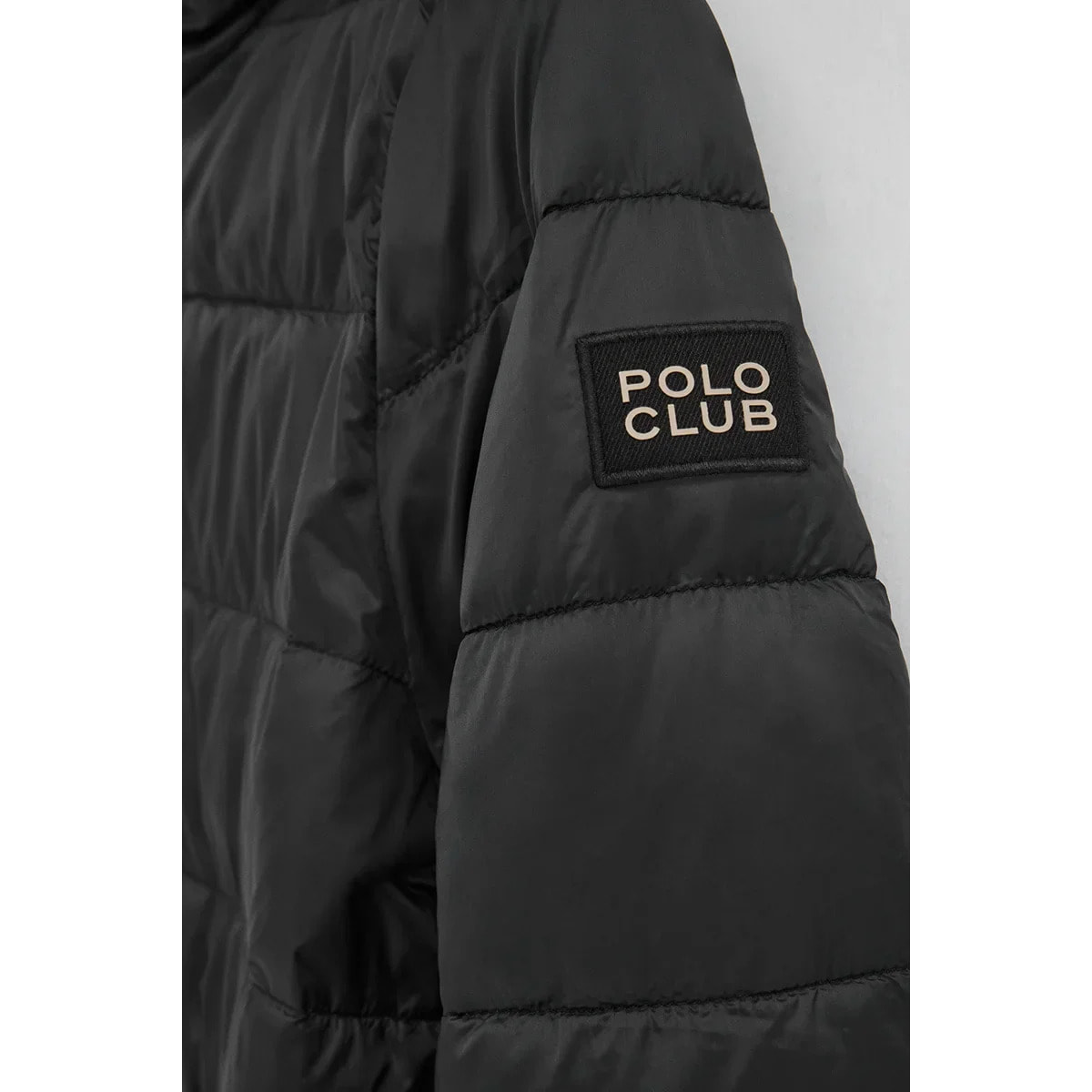 Chaqueta reversible Agueda negra y marrón claro con logo Polo Club