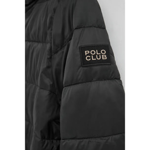 Chaqueta reversible Agueda negra y marrón claro con logo Polo Club