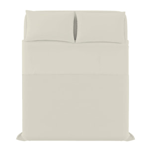 COMPLETO LETTO MAX COLOR, 100% Cotone, Made in Italy - PANNA
