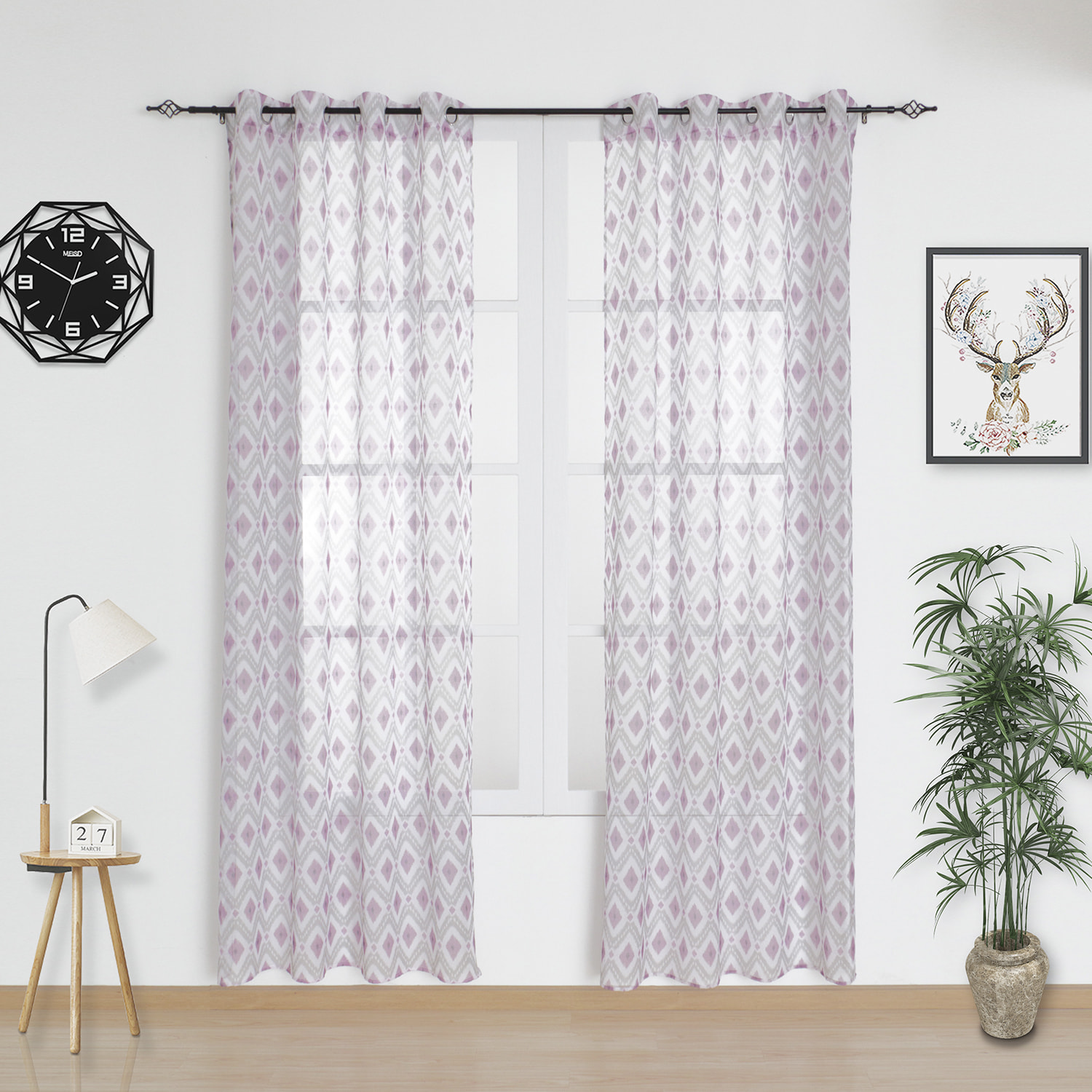 Tenda traslucida con stampa 140x260 cm.