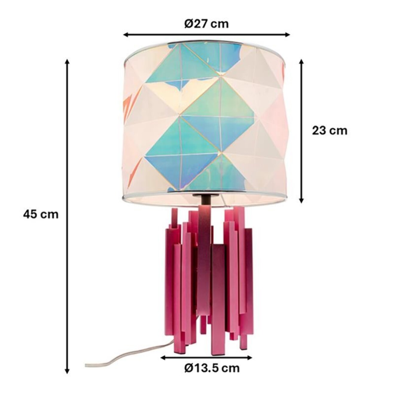 Lampe Coachella 45cm rose Kare Design